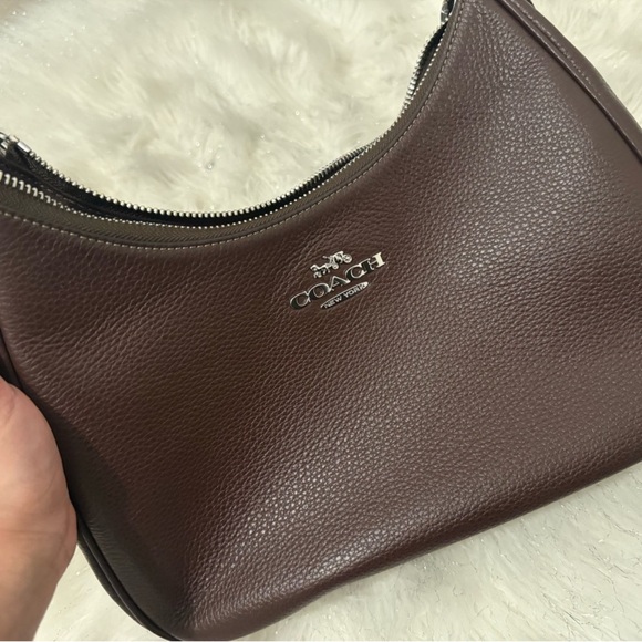 Coach Dark Brown Leather Shoulder Bag - Picture 3 of 6